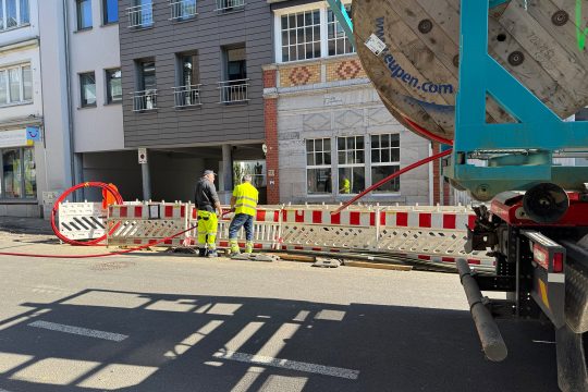 Bauarbeiten in der Eupener Paveestraße