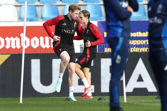 Kevin De Bruyne während einer Trainingseinheit der Roten Teufel am Samstag in Genk
