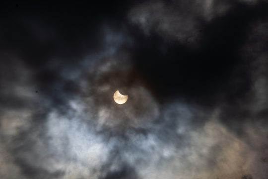 Partielle Sonnenfinsternis, von Hergenrath aus fotografiert