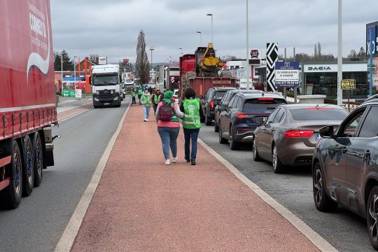 Streikposten in der Eupener Industriezone