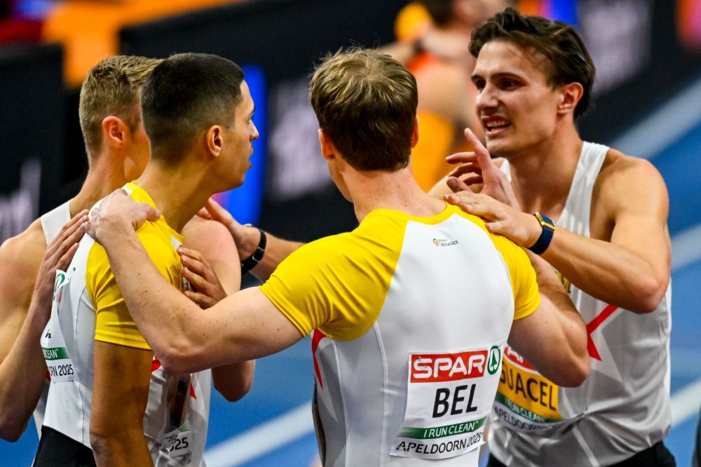 Die Belgian Tornados holten im Finale über 4x400m die Bronzemedaille (Bild: Eric Lalmand/Belga)