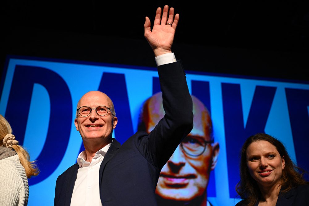 Peter Tschentscher bei der Wahlparty in Hamburg