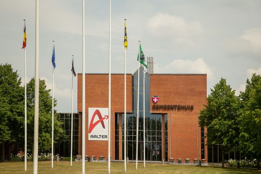 Das Rathaus in Aalter in Ostflandern