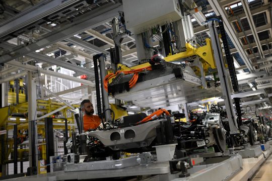 Autoproduktion in Volvo-Fabrik in Gent