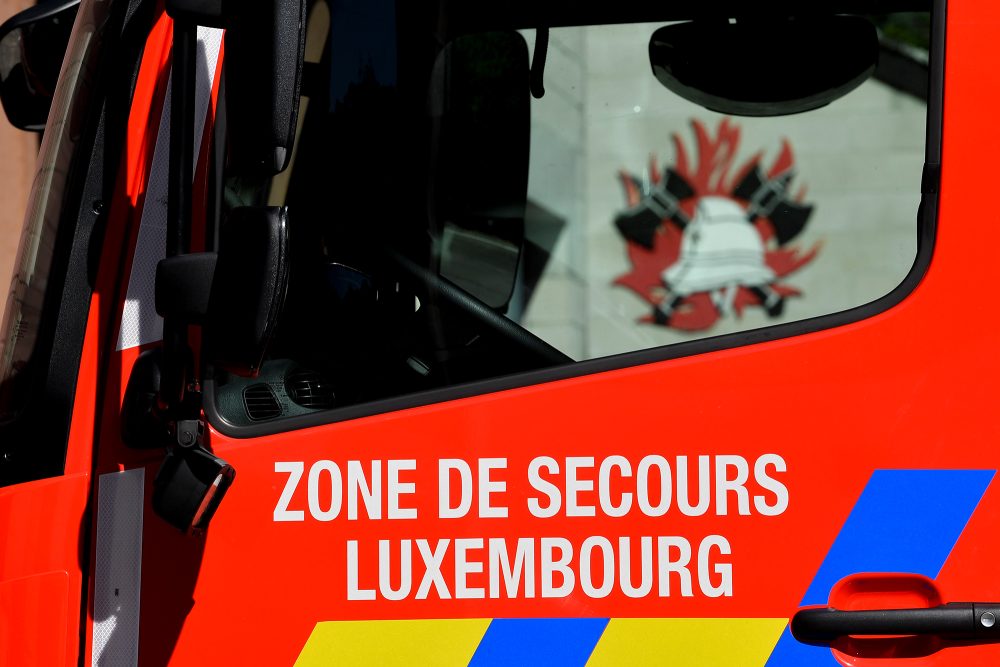 Feuerwehrfahrzeug der Hilfeleistungszone Luxemburg in Houffalize