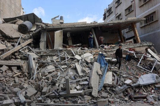 Zerstörungen in Gaza-Stadt am Samstag