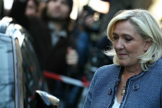 Marine Le Pen am Montag in Paris