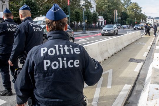 Polizeibeamte in Brüssel