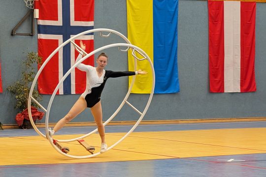 Rhönrad Belgian Open in Eupen: Birgit Halwachs aus Österreich