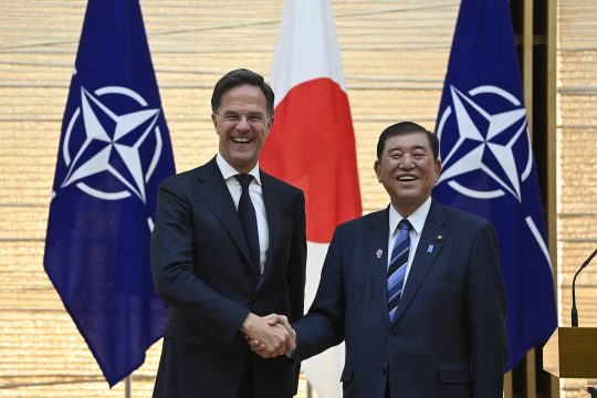 Nato-Generalsekretär Mark Rutte mit Japans Regierungschef Ishiba Shigeru in Tokio