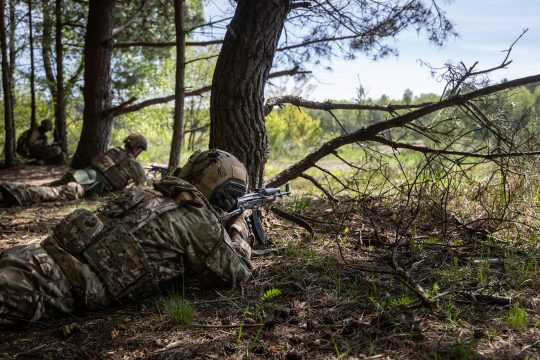 Ukrainische Soldaten beim Training in Polen
