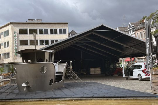 Aufbau für den Eupen Musik Marathon 2025