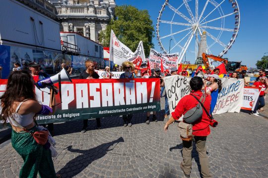 Demonstration in Brüssel am 1. Mai