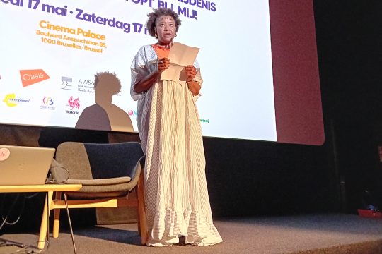 Die GAMS-Präsidentin Diariou Sow bei der Vorstellung der Kampagne am Samstag