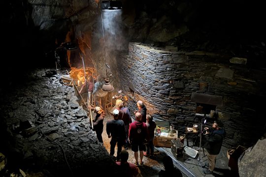 Dreharbeiten im Rechter Schieferstollen