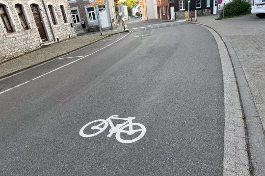 Fahrrad-Zone in Eupen