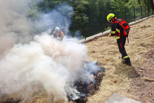 Gemeinsame Übung beim Euregio-Netzwerktreffen der Feuerwehren