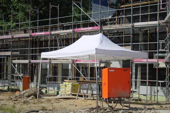 Das neue Gebäude im Bau