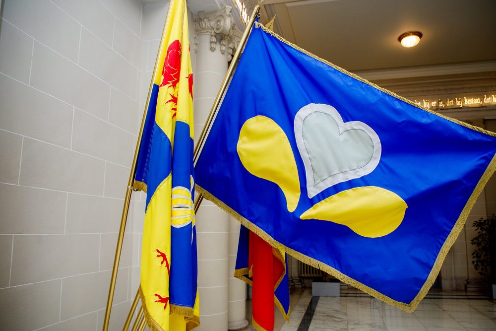 Die Brüsseler Iris-Flagge