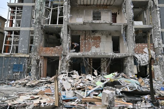 Zerstörungen in der ukrainischen Hauptstadt Kiew