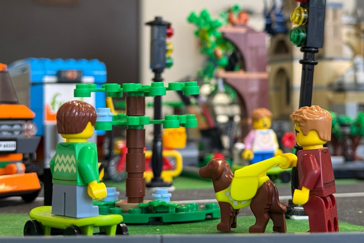 Mit Legosteinen erstelltes Stadtmodell von Aachen