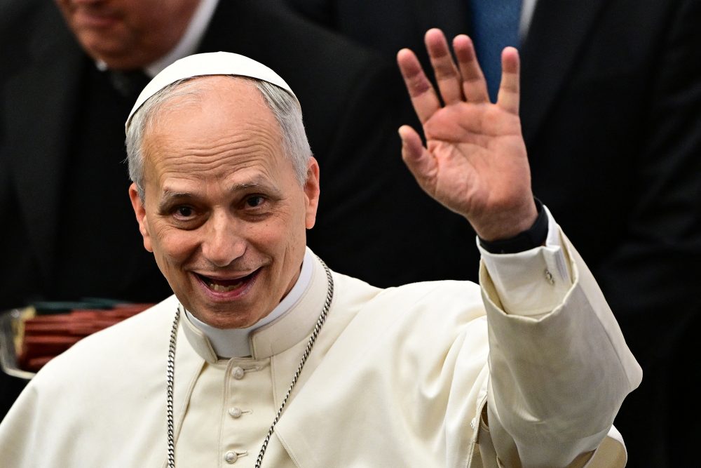 Papst Leo XIV. bei dem Treffen mit der Presse
