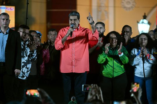 Venezuelas Präsident Maduro spricht zu seinen Anhängern