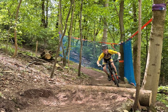Training auf dem Parcours für das MTB-Wochenende in Eupen