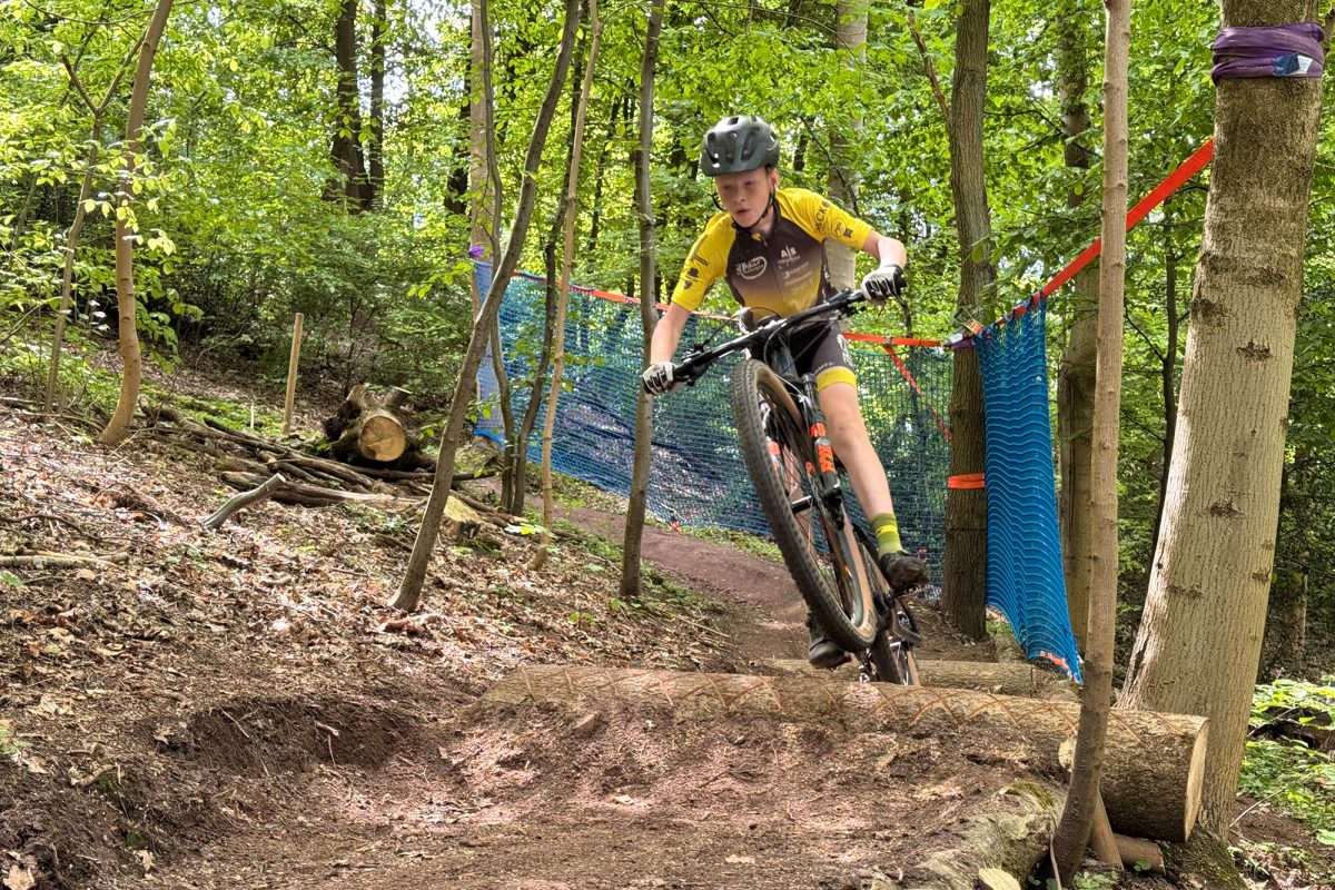 Training auf dem Parcours für das MTB-Wochenende in Eupen