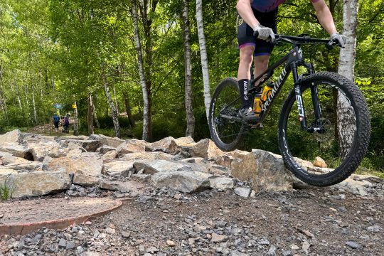 Training auf dem Parcours für das MTB-Wochenende in Eupen