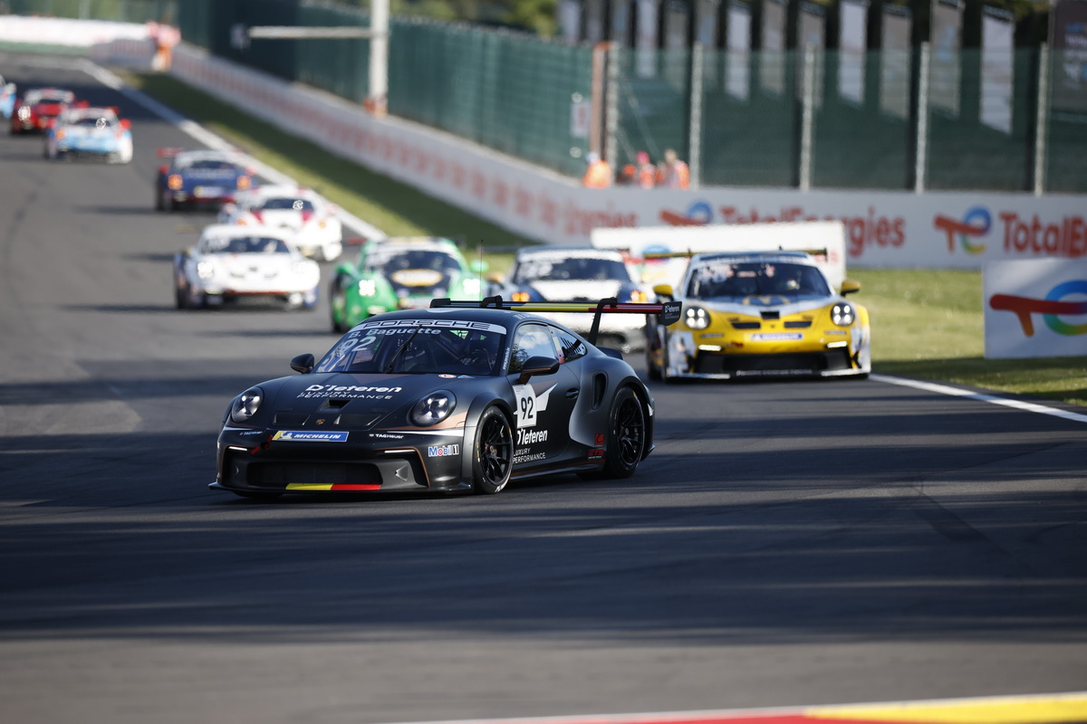 Start des zweiten Rennens des Porsche Carrera Cup Benelux in Spa-Francorchamps