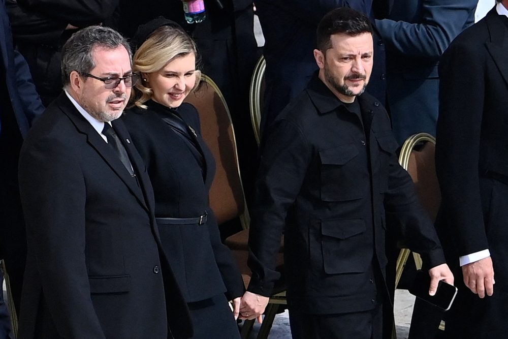 Der ukrainische Präsident Wolodymyr Selenskyj mit seiner Frau Olena