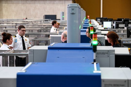 Sicherheitskontrollbereich am Flughafen Moskau-Scheremetjewo