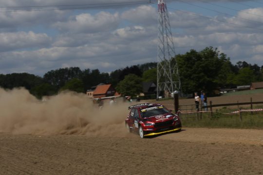 Jos Verstappen und Renaud Jamoul im Skoda bei der Sezoensrallye