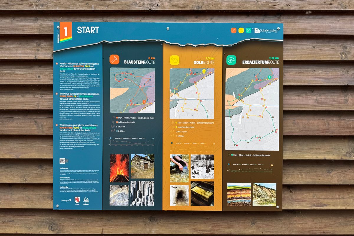 Infotafel an der Goldroute