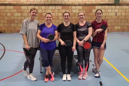 Damentraining beim TTC Astoria Kelmis