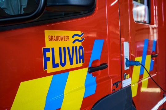 Einsatzfahrzeug der Feuerwehr in der Hilfeleistungszone Fluvia