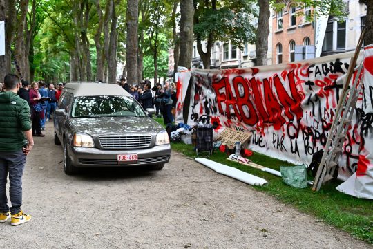 Gedenkfeier für Fabian im Elisabethpark in Ganshoren
