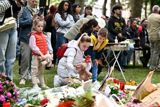 Gedenkfeier im Elisabethpark von Ganshoren für Fabian