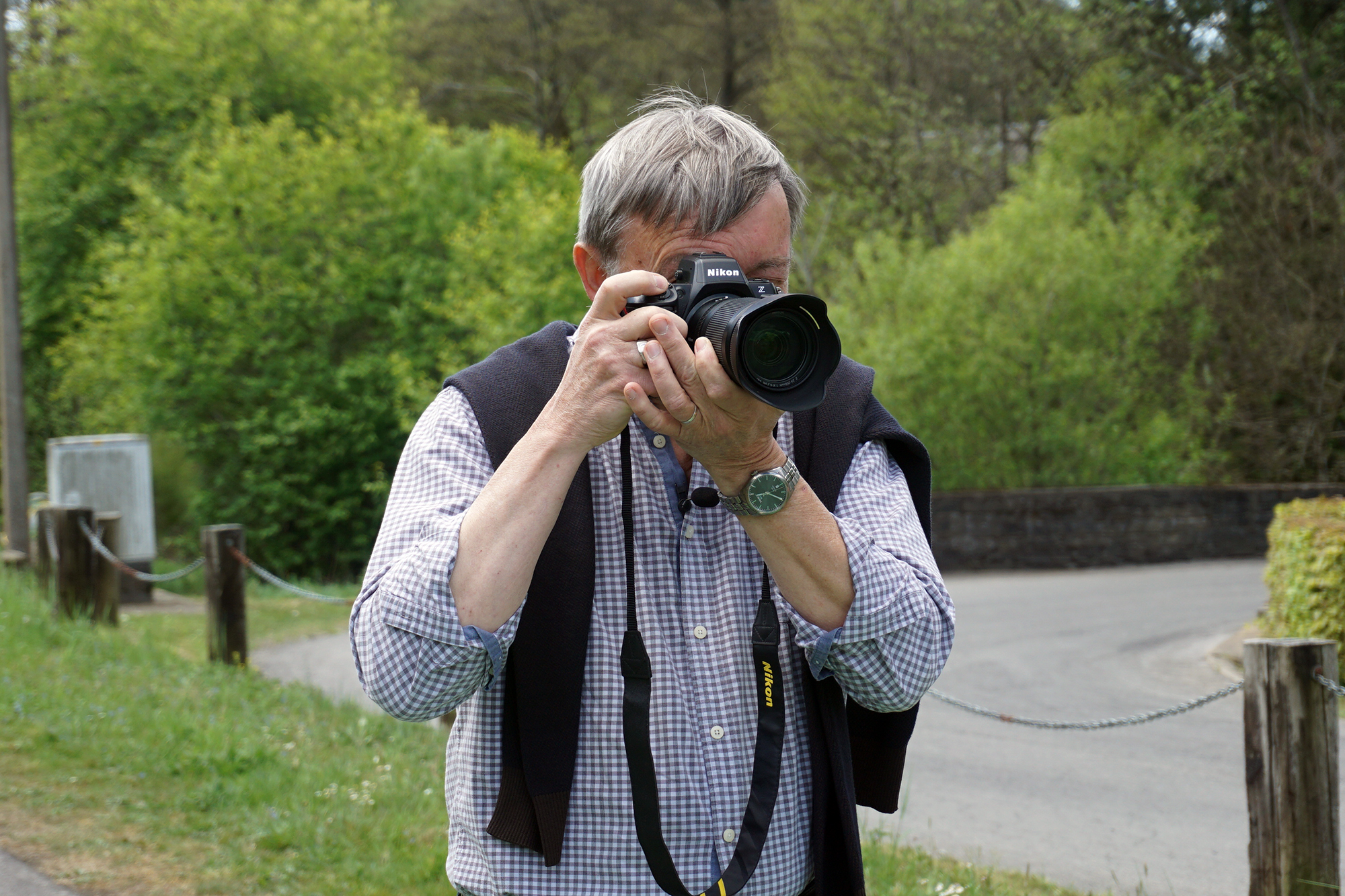 Der Fotograf Guy Focant bei der Arbeit
