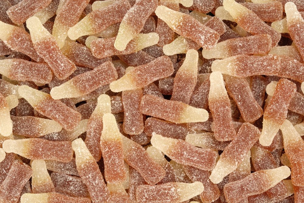 Colafläschchen-Fruchtgummis