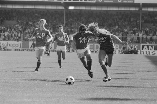 Helmut Graf (3vl) am 7.9.1980 während der Begegnung Club Brügge-Standard Lüttich