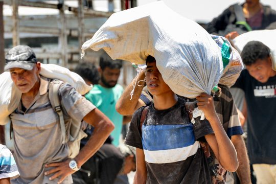 Hilfsgüter-Verteilung im Süden des Gazastreifens