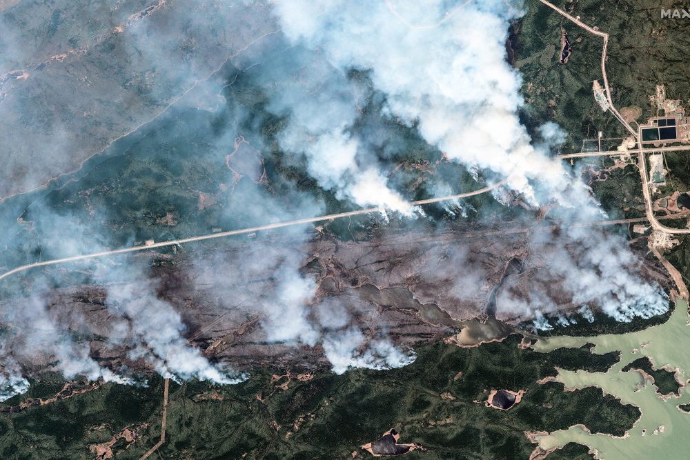 Satellitenaufnahme Waldbrände Kanada