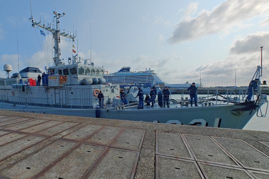 Die "Lobelia" im Hafen von Zeebrugge