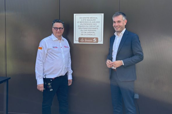 Laurent Gaudin, Manager der 24h of Spa, und Rennstreckendirektor Amaury Bertholomé