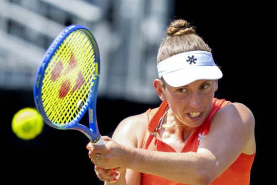 Elise Mertens beim Match gegen Yue Yuan