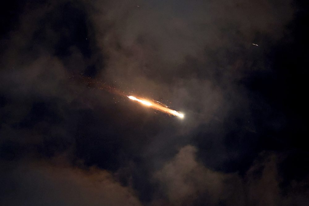 Rakete über der israelischen Küstenstadt Netanya