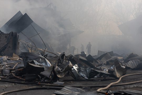 Die südukrainische Hafenstadt Odessa nach einem russischen Raketenangriff im März 2025