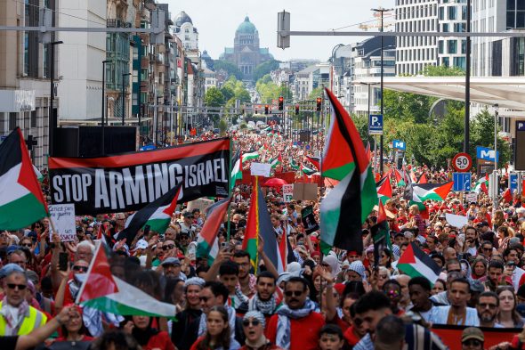 Proteste gegen den Gaza-Krieg in Brüssel